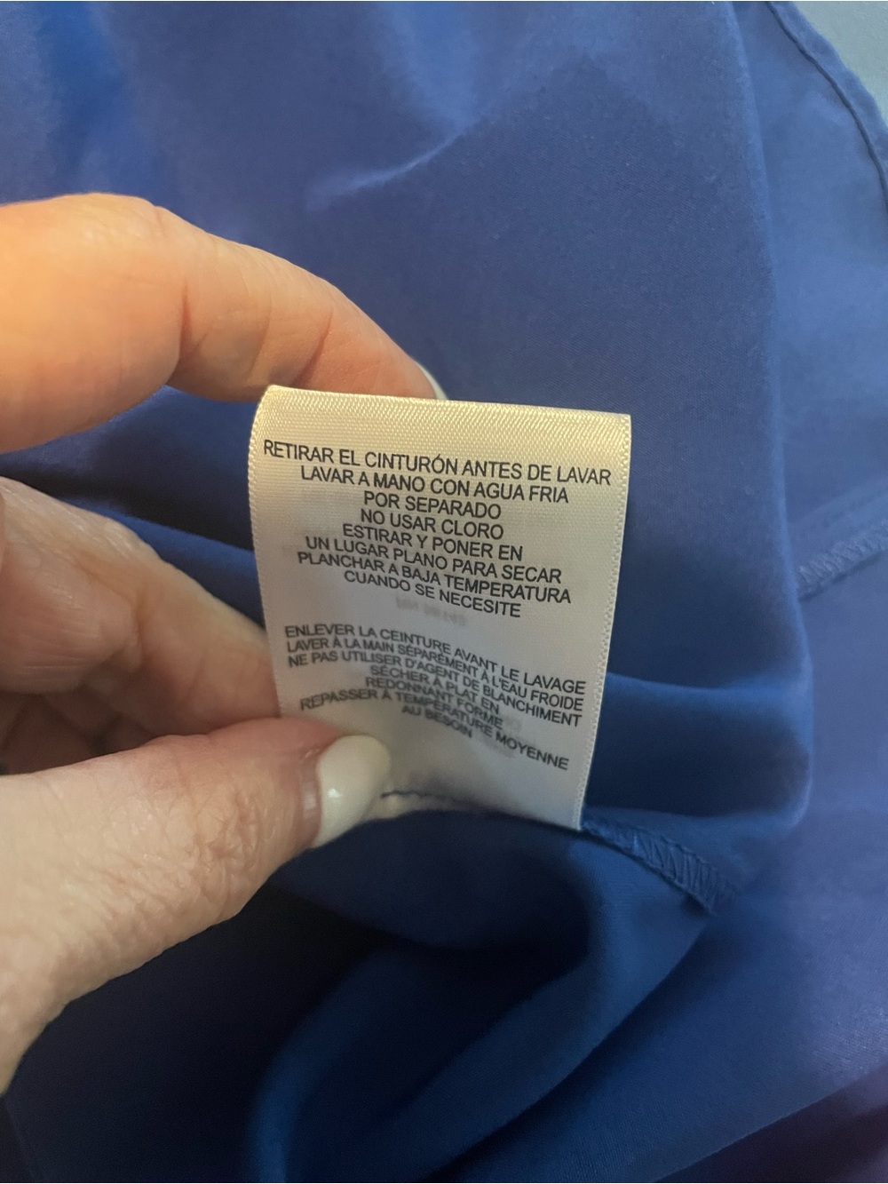 Sleeveless Blue Button-Front Maxi Dress with Waist Tie - Picture 10 of 10